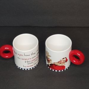 Santa Set of 2 Espresso Mugs